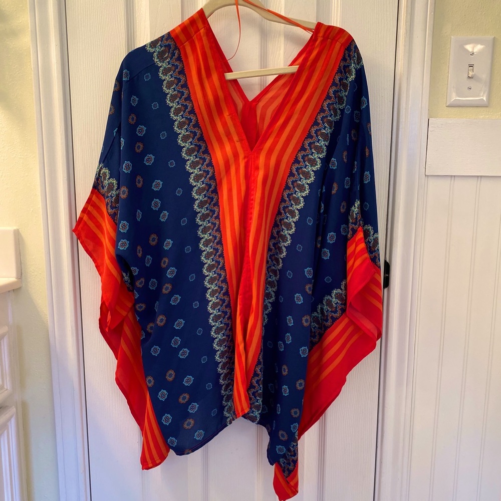 Signature Studio vibrant colored scarf top